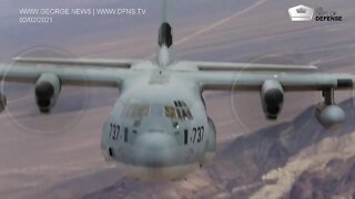 Transport Squadron 252: Marines flying over Twentynine Palms, California. Feb 2021
