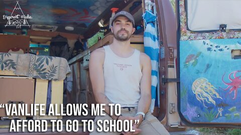 He lives Full Time VanLife to be Rent Free while going to School. | Van Tour + Documentary