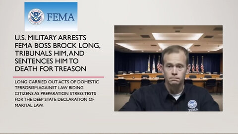 Arrest and Tribunal of Ex-FEMA Director BROCK LONG