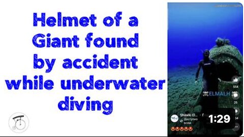 Helmet of a Giant found by accident while underwater diving