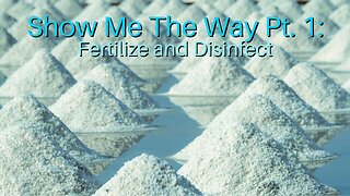 Show Me The Way Pt. 1: Fertilize and Disinfect