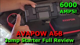 6000 AMP Jump Starter! - AVAPOW A68 Jump Starter & Power Bank