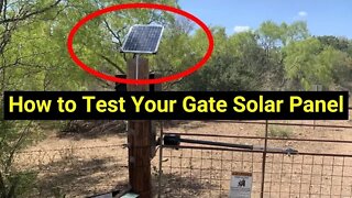 ✅ Testing Your Gate Solar Panel for Proper Voltage ● Nice Apollo 1050, LA861, Cartell CP4 Exit