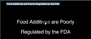 Food Additives are Poorly Regulated by the FDA