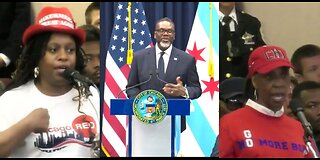 Chicago Residents VS Mayor Brandon Johnson In City Hall As Recall Effort Gains More Momentum