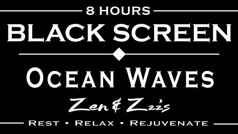 Relaxing Ocean Waves for Deep Sleep, Focus and Meditation Black Screen | 8 Hours |
