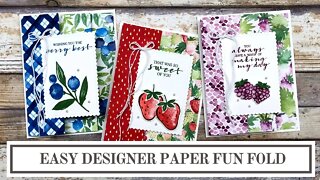 Accordion Fold Cards to Make with Designer Paper