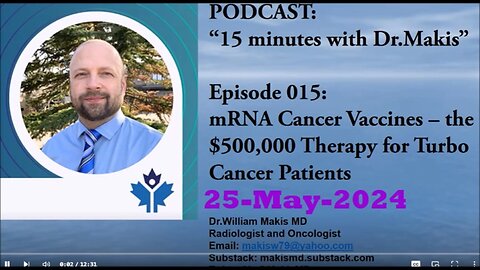 15 minutes with Dr.Makis Ep 015 $500,000 Therapy for Turbo Cancer Patients 25-May-2024