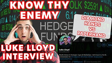 What the Hedgefunds are thinking 🤯 | Matt Kohrs full interview Luke Lloyd 💎 #DiamondHands