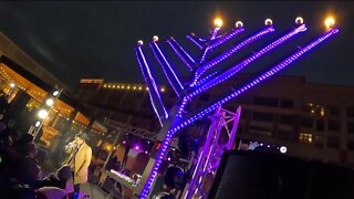 Honoring first night of Hanukah with community celebration