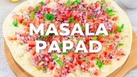 Restaurant Style Masala Papad | Easy and Quick Indian Snack - Flavours treat