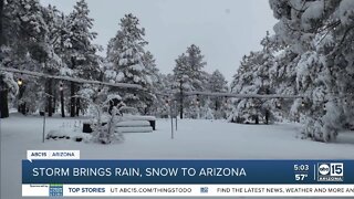 Storm brings rain to the Valley, snow to the high country