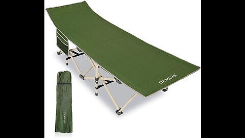 SJK Adult Tough Cot, Folding Bed, Portable with Carry Bag for Adults, Camping Hiking Backpackin...