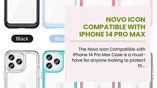 Novo Icon Compatible with iPhone 14 Pro Max Case Clear, Transparent Shockproof Protective Soft...