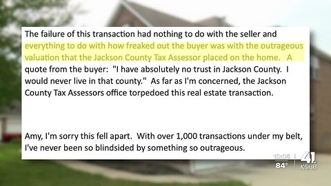 Homeowner blames Jackson County assessment process after buyer makes last-minute decision to stop sale