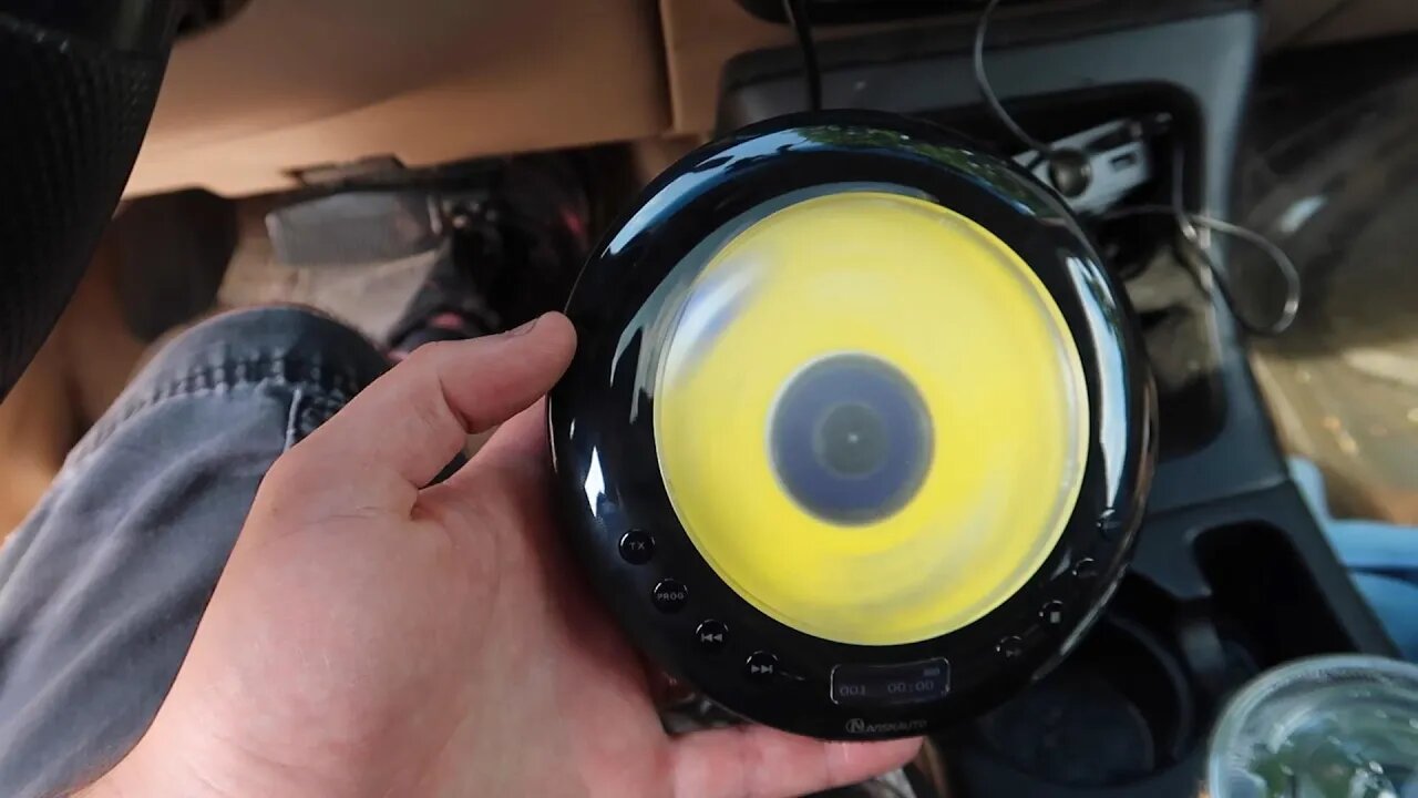 NAVISKAUTO Portable CD Player for Car with 2000mAh Rechargeable Battery