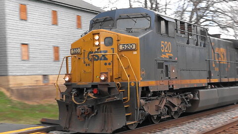 Fast 6-Engine CSX Coal Hopper Train in Boyds, Maryland