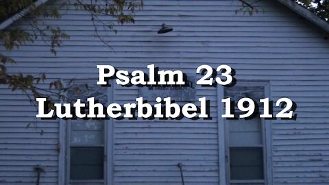 Psalm 23 in German read at old Tennessee country church