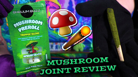 🍄 TRYING MUSHROOM PREROLLS | Shruum Buzz TRIPPIN BLEND Amanita + Delta 8 Mushroom Pre-Rolls