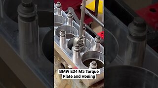 BMW E34 M5 Torque Plate and Honing #shorts #bmw #cars #bmwm5 #bmwe34 #automotive #diy #restoration