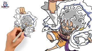 How to Draw Luffy Gear 5 One Piece - Step by Step