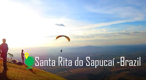 Paragliding flight and sunset - Voo e por do sol