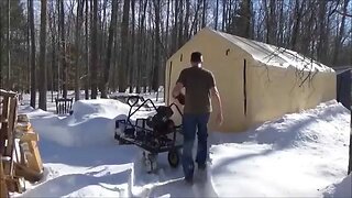 Still Digging Out My Off Grid Homestead After Heavy Snow & Setting Up Shop