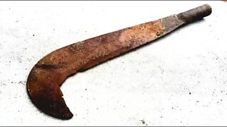 Restoration old machete | Restore antique knives | Remove rust Cleaver