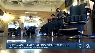 Ducey orders salons, barbershops, spas to close