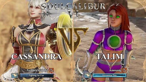 SoulCalibur VI — XxDarkSeidxX2 (Cassandra) VS Amesang (Talim) | Xbox Series X Ranked