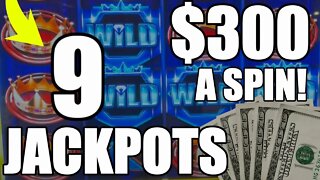 9 JACKPOTS!! ON $300 A SPIN REGAL RICHES HIGH LIMIT SLOT MACHINE! PT.2 OF 4