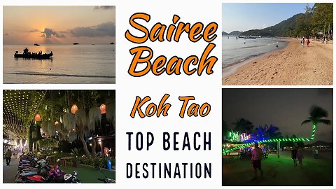 Sairee Beach on Koh Tao One of the Best Beaches in Thailand - with Drone Footage and Sunset - 2023