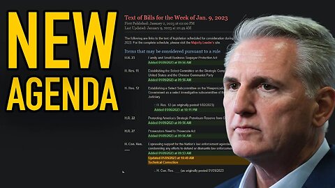 McCarthy's New Agenda: IRS Repeal and Weaponization of Government Committee Bills