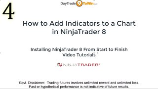 NinjaTrader 8 How To Add Indicators to a Chart Video Tutorials Part 4