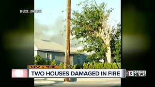 Two houses damaged in Downtown Las Vegas fire