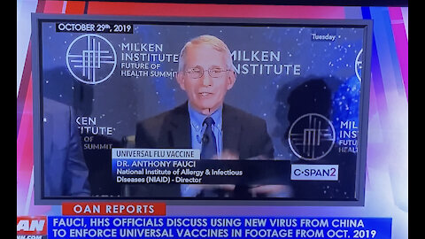 Fauci Exposed! Caught discussing COVID & mass vaccination in October 2019. It truly was a PLANdemic