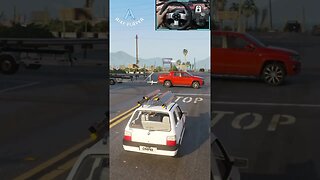 GTA V - Fiat Uno De firma sobe morro da favela para cobrar morador e acaba levando tiro! #shorts 03