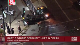 FD: 4 injured, including infant, in crash involving city bus at 40th Street and McDowell