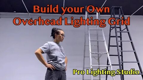 Building an overhead lighting grid for studio #photography & #videography. #filmmaking #cinematic