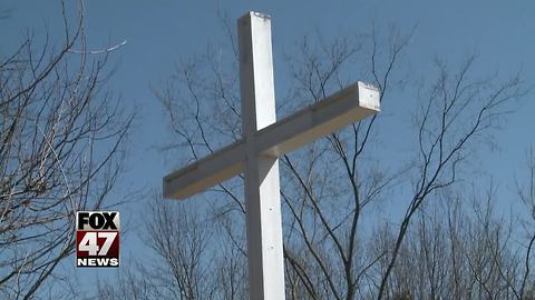 Controversial cross comes down in Grass Lake