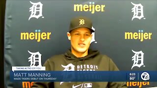 Matt Manning talks about first Tigers start, Miguel Cabrera throwing away his first strikeout ball