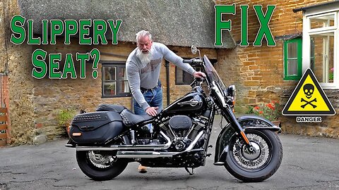 Slippery Seat Solution! We have a fix for our slippy Harley-Davidson motorcycle seat! Will it Grip?
