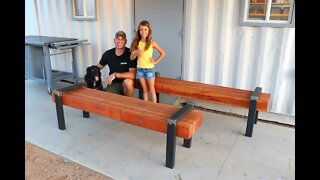 DIY Modern Industrial Bench - How to Make an Overbuilt Bench!