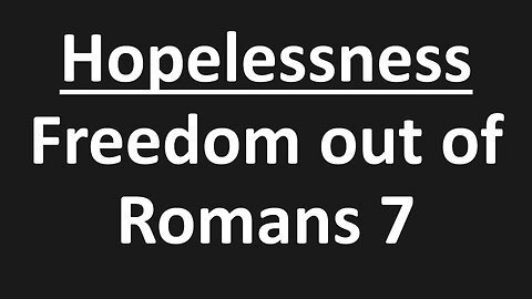 John 5:7-8 - Hopelessness, I Have A Man, Rise Take Up Thy Bed and Walk, Romans 7, Legality