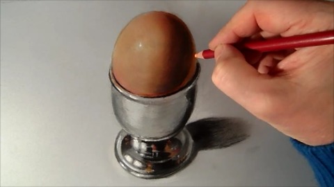 How to draw a realistic egg cup