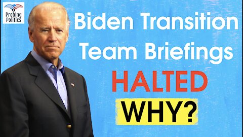 Biden Transition Team Briefings HALTED By Acting Secretary Of Defense Chris Miller. Why?