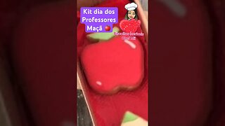 🍎Kit dia dos Professores - Maçã 🍎 - Biscoito decorado Fácil para Iniciantes #cookiesinspiration