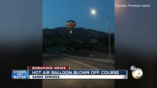 Hot air balloon makes unexpected landing in neighborhood park