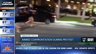 Armed confrontation caught on camera during protest in St. Pete