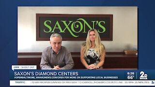 Saxon's Diamond Centers says "We're Open Baltimore!"